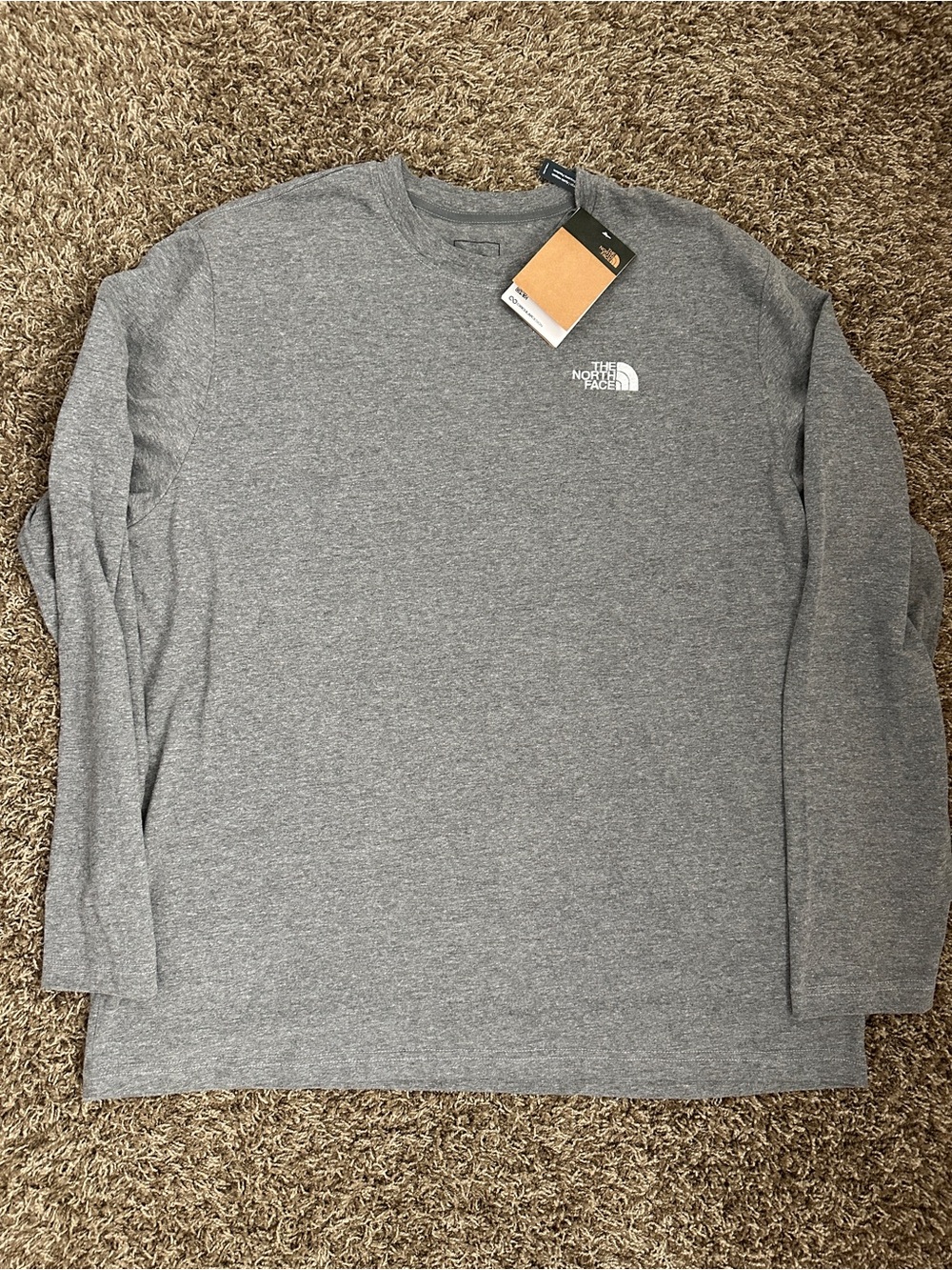 The North Face Men's Long Sleeve Evolution Tee in Heather Gray Size XL